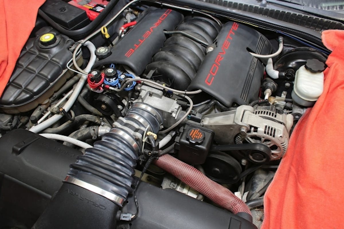 The obligatory "before" photo of our project Corvette.