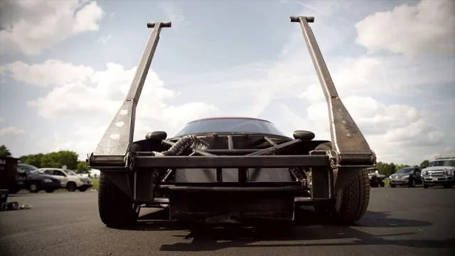 The specially modified CCX used to flip the other car.