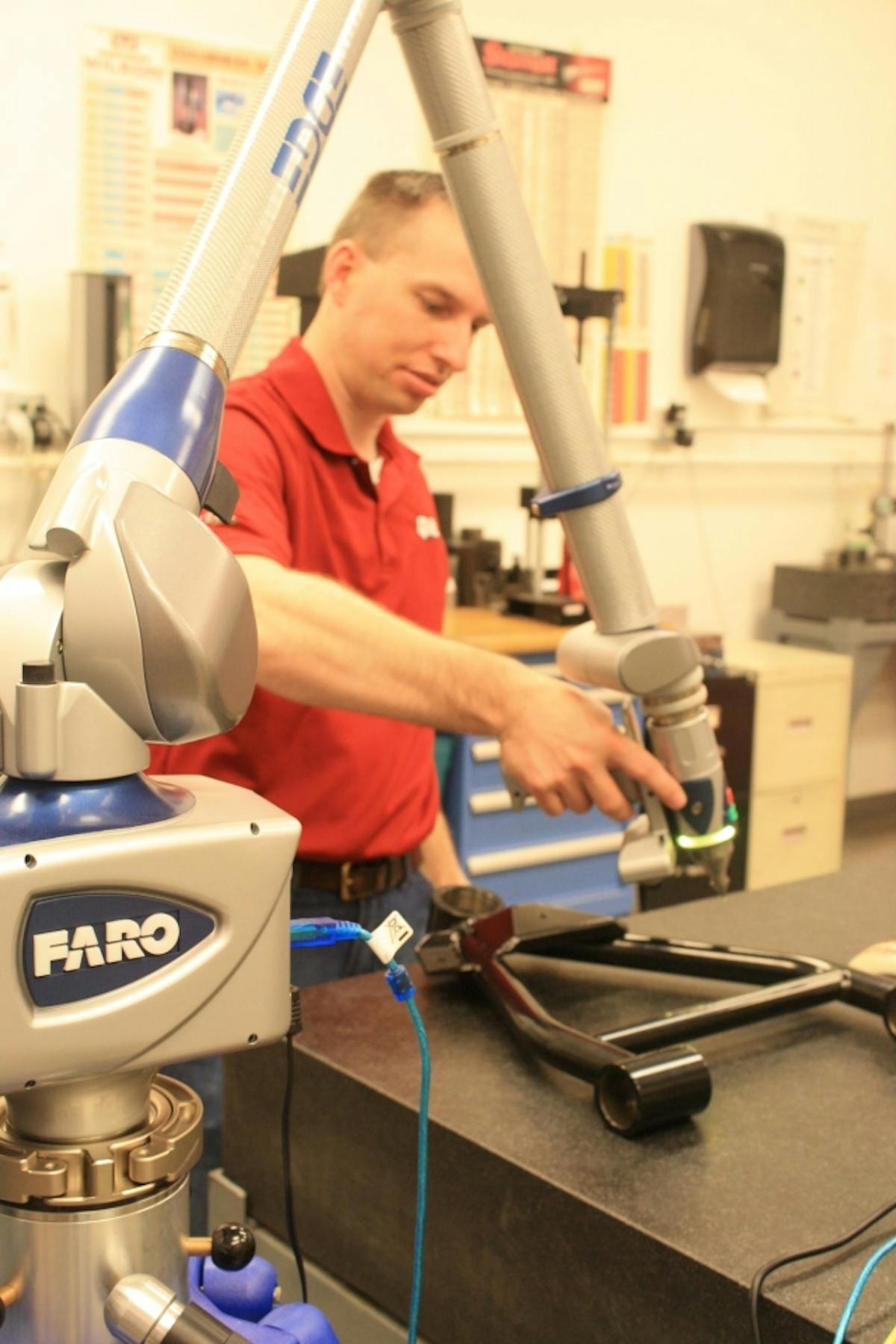 Quality is checking using this Faro Arm among other measuring tools to ensure the fitment is according to engineered dimensions.