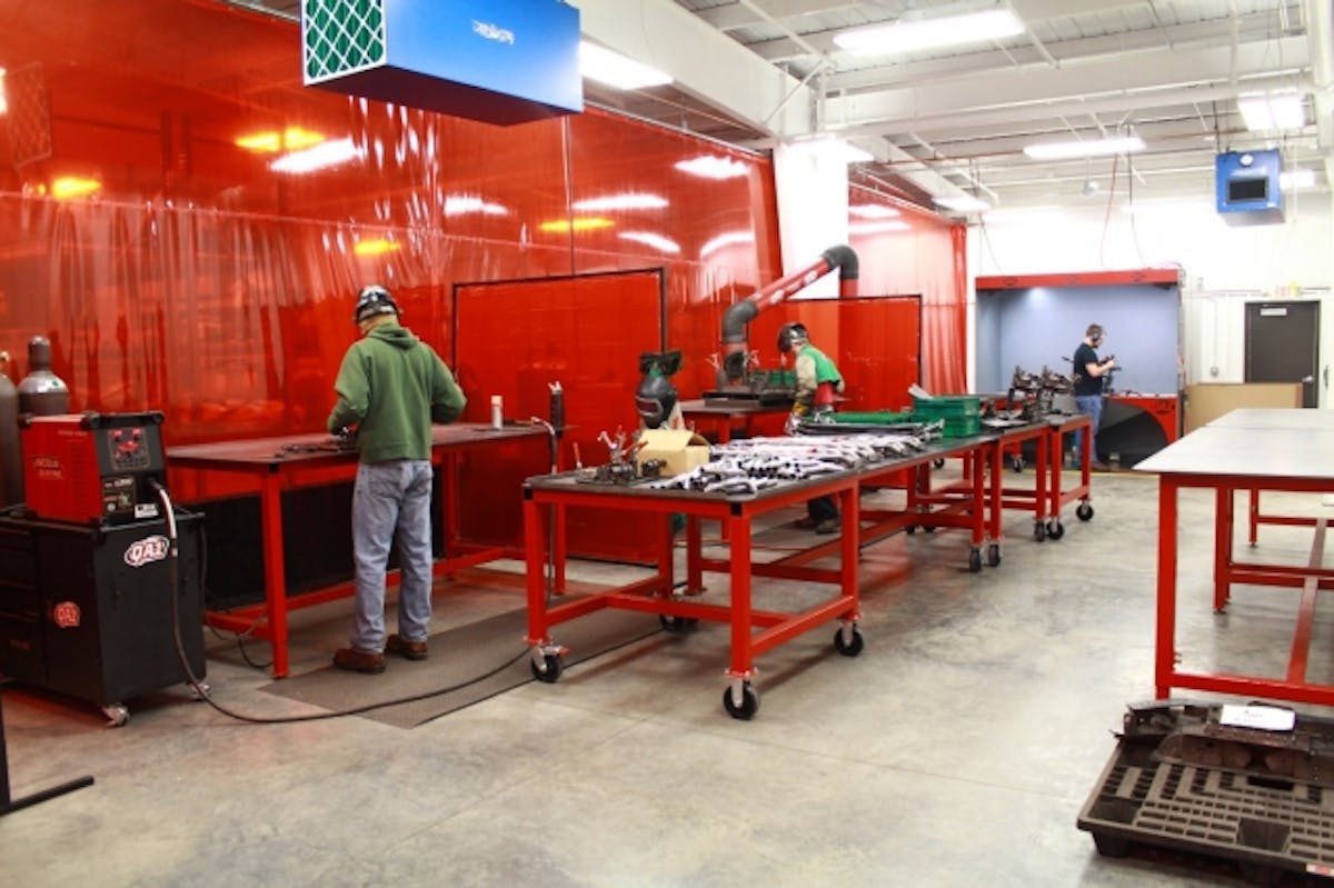 There are two certified welders plus a robotic welder on-site to ensure that each part meets accepted guidelines for strength.