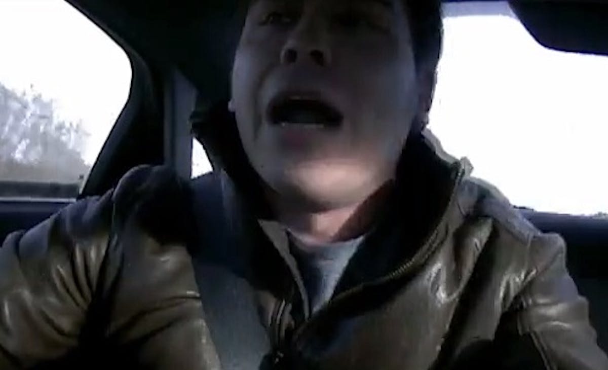 A very scared Travis!