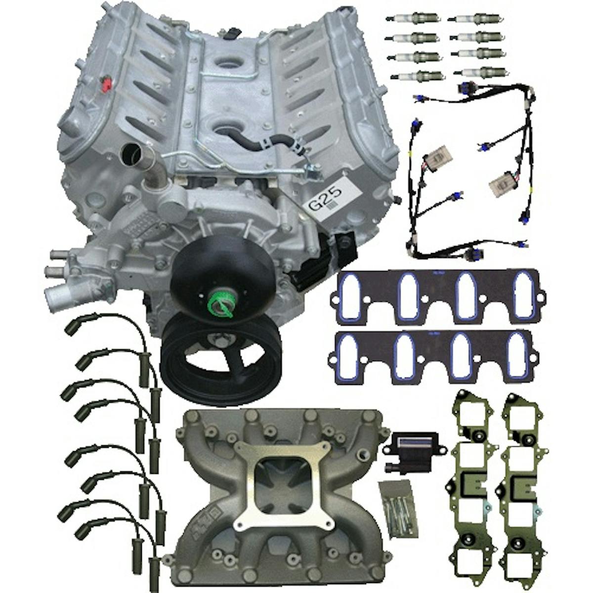 The basic 5.3 HO crate engine provides performance on a budget.