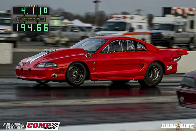 Outlaw Drag radial record holder Kevin Mullins, who downed Rob Valden for the Battle of the States crown.