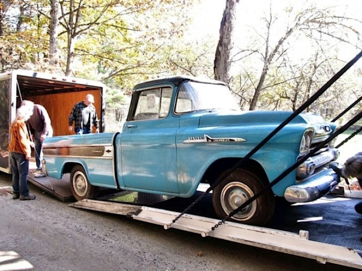 The only time this Cameo saw daylight, going from one truck to another. 