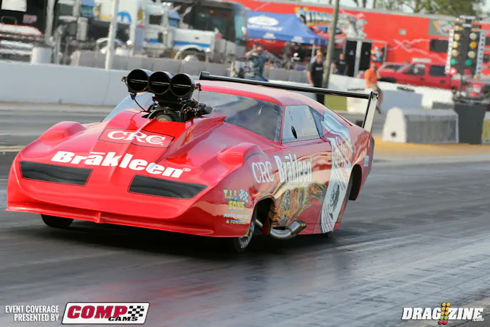 Pete Farber has a new car from Dan Page Race Cars for the new season. They tested at PBIR and took the runner up spot to “The Carolina Kid” Travis Harvey in the race there.  CRC is still on board as the main sponsor in their third year with the team. They have plans for the NHRA Pro Mod circuit and some North East Pro Mod races with tentative plans from some PDRA events. With just twelve hits on the new car Farber is a little behind some other cars in class running some 4.0’s at 192 MPH with power from an Al Billes built engine.