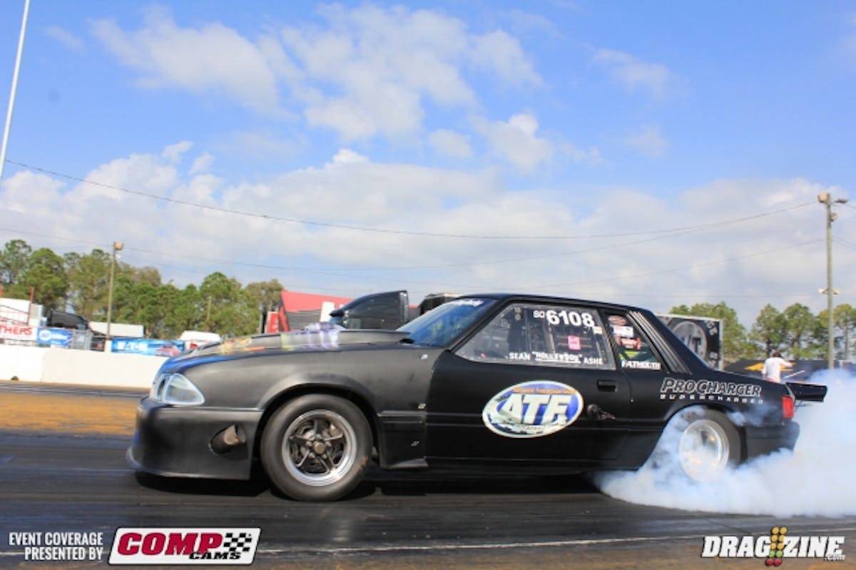 Sean Ashe is sporting a wild new paint scheme fro 2014 featuring Eddie the Iron Maiden mascot on the hood. The design is based of the “Killers” album and goes right along with the team’s attitude for this year. Sean went to the semi’s here at the NMRA season opener just two weeks ago and is looking to hurt some feeling in Stainless Works Street Outlaw.