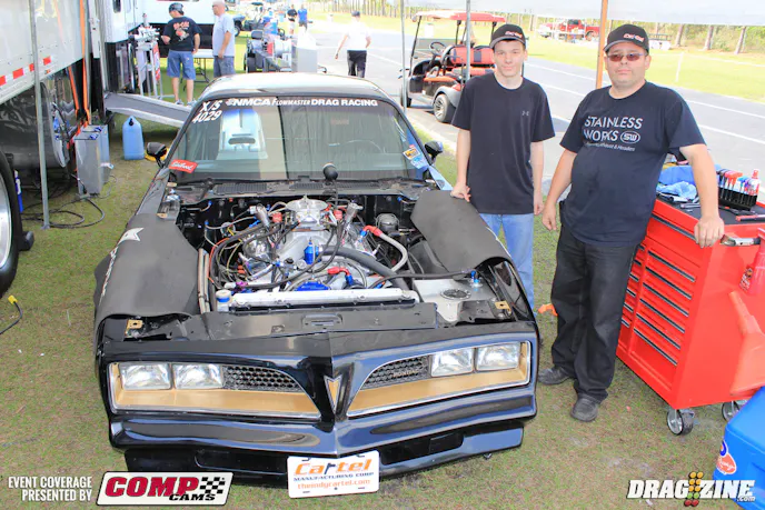 Edelbrock Extreme Street racer Ray Cox is down in Florida for the NMCA season opener with some new things going on for 2014.  Cox has new headers from Stainless Works and bead lock wheels from Cartel and will be running new heads later in the year along with a new intake manifold. The nitrous is set up by Kevin Neal with engine assembly done in house by Ray. Sponsors include Cartel, Aerospace Components, Race Engineering, Moser and a Mark Micke transmission. Ray’s son Brad and Ray Cox from left to right. This will be there first hits this year this weekend.