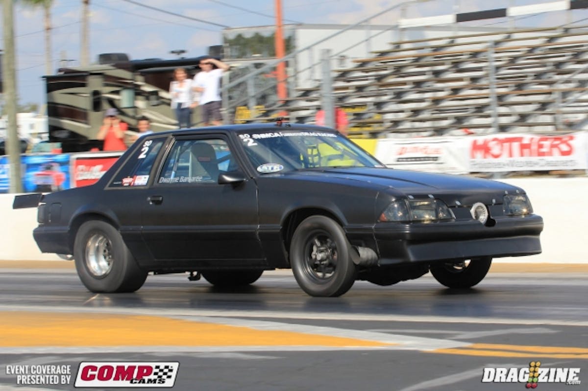 Dwayne Barbaree made the ride from El Dorado, Arkansas and had trouble keeping the car hooked up in today's qualifying session. He is a multi time event winner last year and is running the same basic combo from 2013.
