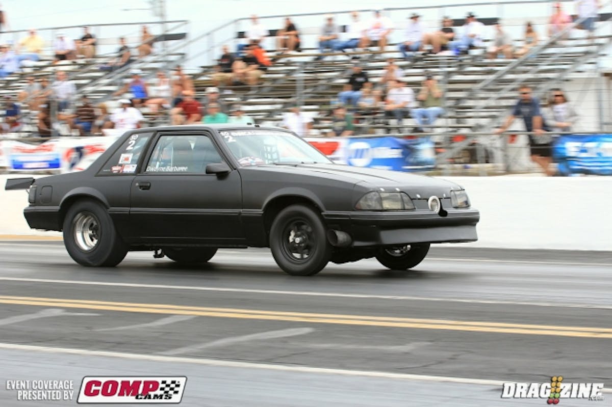 Dwayne Barbaree ran it out for lane choice in Stainless Works Street Outlaw turning a 7.151 at 195.39 on his earned round one bye.