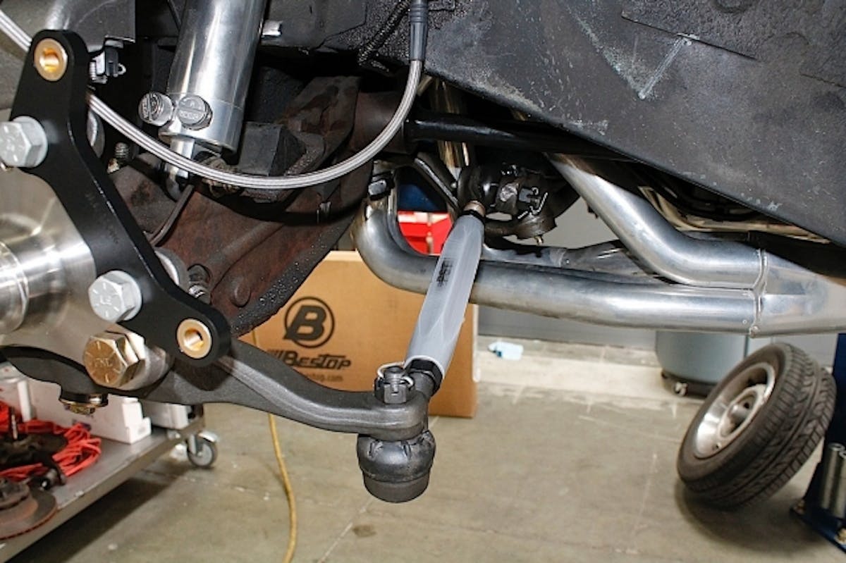 The new tie-rod ends will beef up our front suspension dramatically and offer some flexibility when aligning the cars front end.