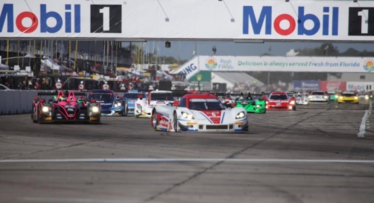 #5 Action Express leads at the start of the 12 Hours of Sebring