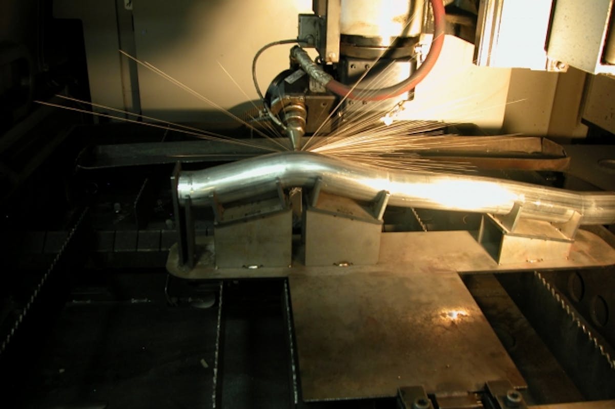 CORSA's bolt-on exhaust systems are all created on vehicle-specific jigs and cut with a laser cutter for accuracy.