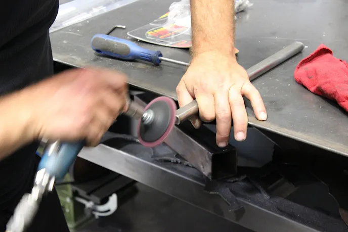 Beveling the edges of the Double-D shaft