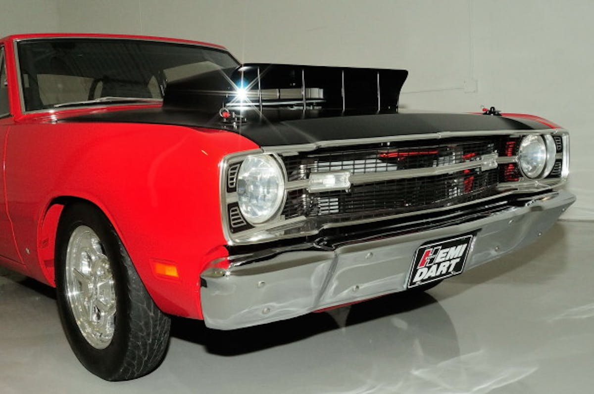 A 540 cubic inch jewel shines under the designed fiberglass hood