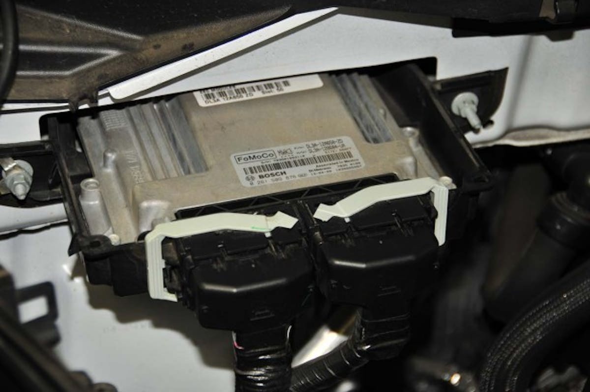 Before purchasing the EcoBundle kit from Livernois, you must provide the strategy code that is printed on the EEC module located under the plastic cover on the passenger side firewall. Livernois preloads custom tunes for your truck.