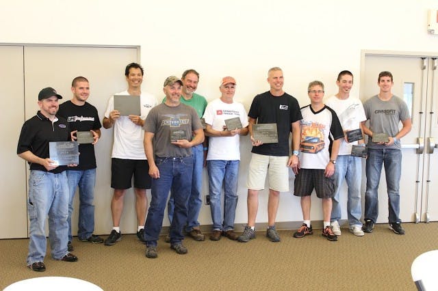 All the winners lined up.