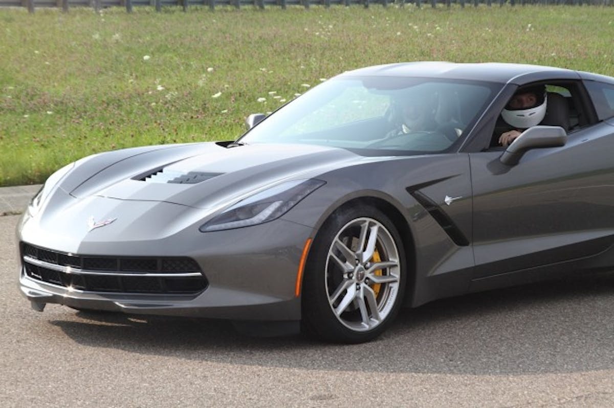 The cars were pushed pretty hard at Milford - look close and you can see smoke from the brakes.