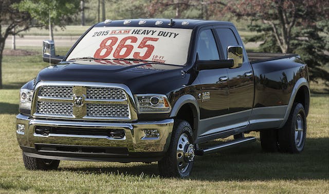 The 2015 Ram 3500 features best-in-class 865 lb.-ft. of torque a