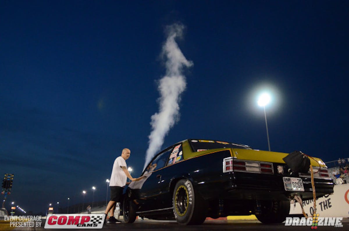 Outlaw 8.5 class leader Krusty Ramsey, all the way from Colorado, backed up his leading 5.00 with a 5.01 in tonight's third session to keep his stranglehold on the field. 