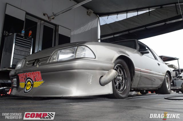 Veteran Texas racer Todd Moyer, who has driven everything from Pro Mods to Extreme 10.5 to radial tire cars, leads the pack in Wild Street with his bitchin' Fox body Mustang with a 4.683 at 153.37 MPH.