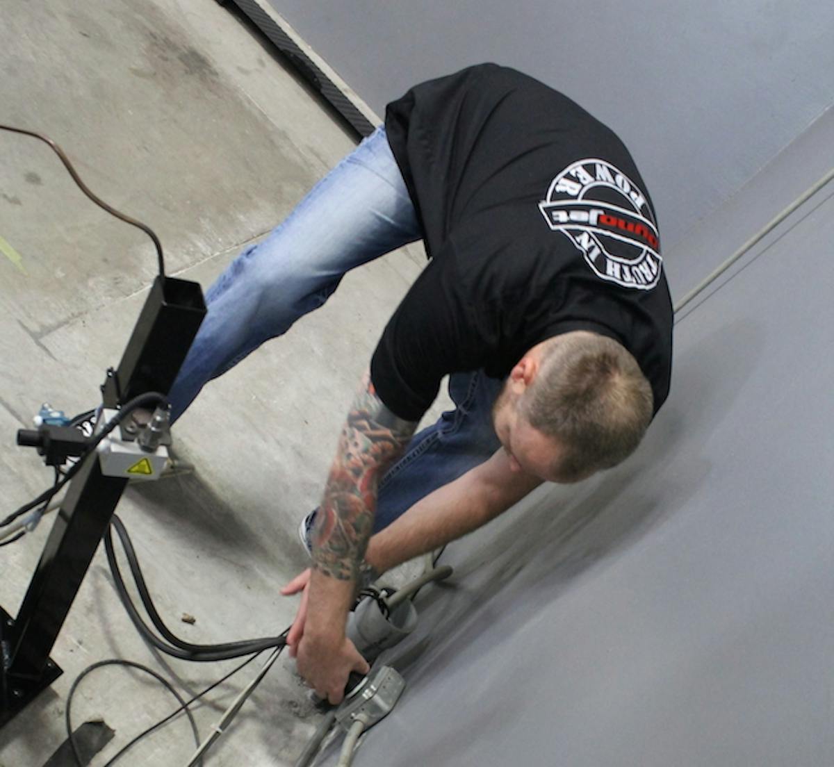 The first step is unhooking the power supply to the dynamometer.