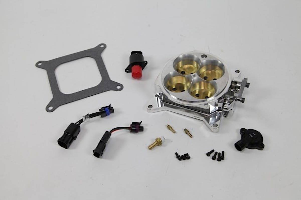 Simplicity reigns with the throttle body assembly.