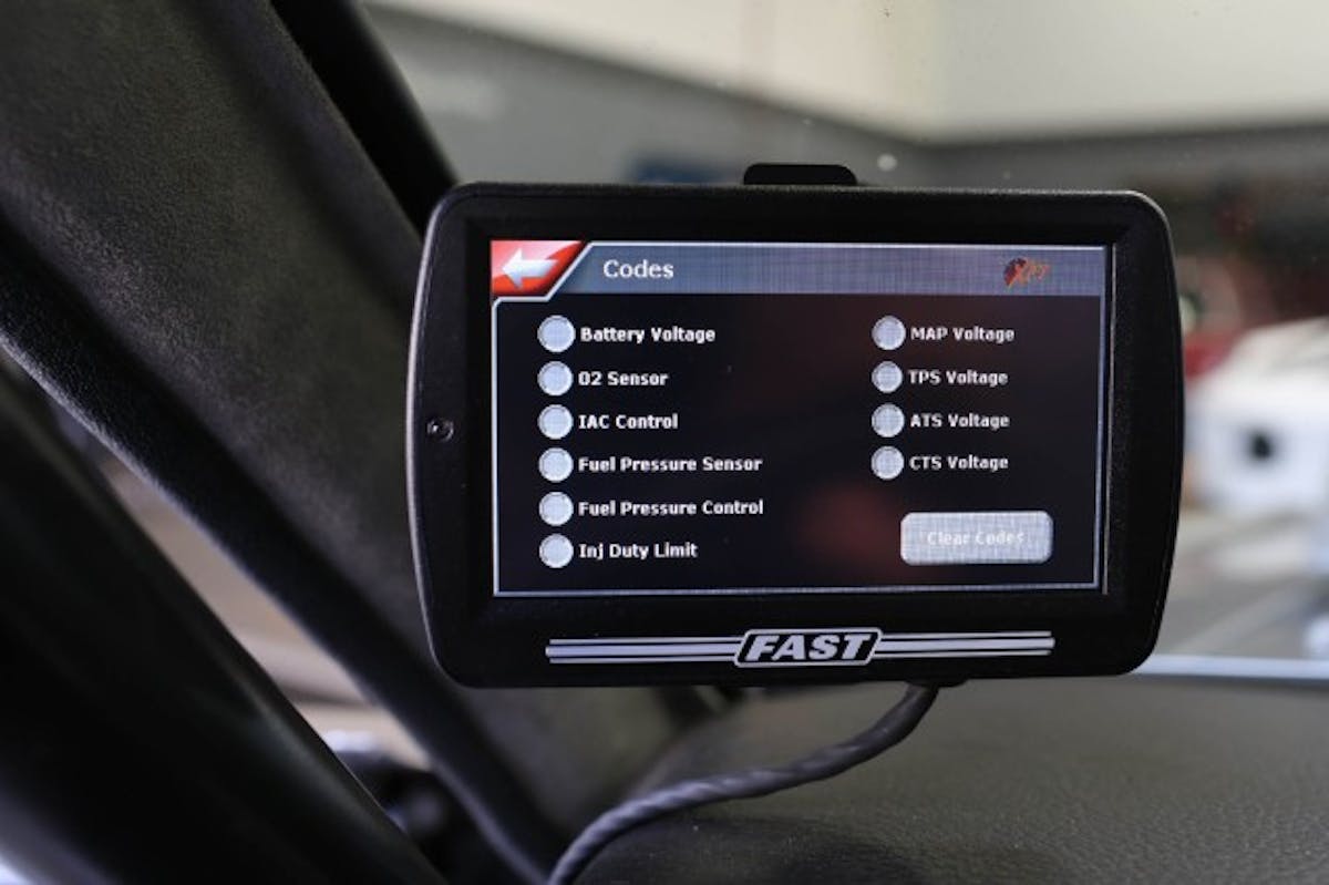 The eDash will even tell you if there is an issue with any of the installed engine sensors.