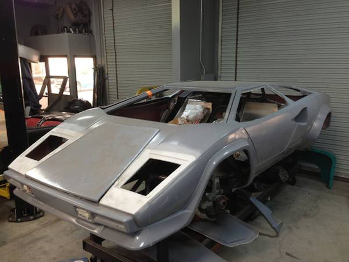 The body of the Countach, which looks to have had some work done around the headlights.