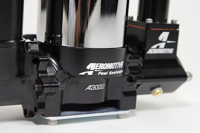The A3000 sits in the same footprint as the A2000 (and many competitor's pumps), but offers many features designed to improve overall fitment - like the detachable regulator and filter sections.
