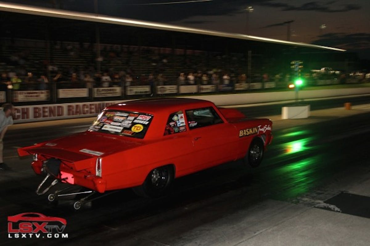 Don Baskin captured top All Motor qualifying honors with an 8.371 at 160.14 MPH