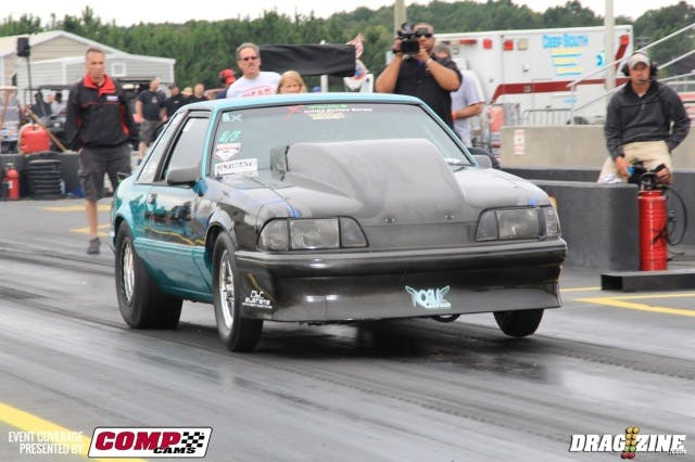 Shawn Pevlor leads Ultimate Street with a 4.98 at 141 MPH, the sole car in the 4's so far this weekend.