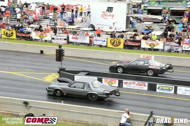 Steve Jackson and Frank Meshaw were paired up for round two of PTC Radial vs the World. Meshaw has run consistent 4.20's this weekend which can often go rounds but he fell off pace after spinning the tires early in the run against Jackson's 4.15 at 179 MPH.