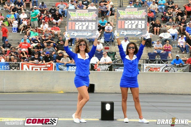 The lovely round card girls are sporting stewardess outfits this weekend, certainly appropriate give all the flying cars at Duck X Productions events at SGMP.