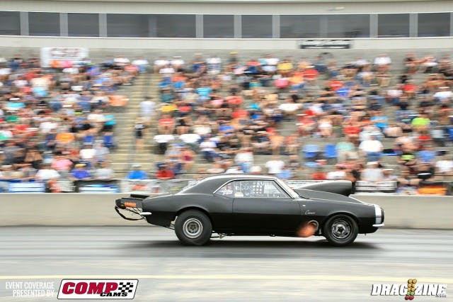 Jason Richards has been running well this weekend and had a single in round two. He laid one down with a 4.47 at 165 for the leaf spring equipped nitrous Camaro.