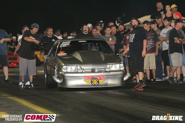 Moyer and Rhodes was a great match on paper with Moyer having a better elimination ET by just .003 and lane choice for the final. Rhodes knocked down the tree with a .006 reaction but could not hold on  down track as Moyer went on past with a 4.57 at 154 to the double entered Rhodes' 4.69 at 152 ending his efforts at a double up win.