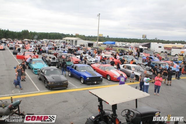 We are getting into round one qualifying again after having a long delay due to an oil down in the right lane. The run order this weekend is as follows. Leaf Spring, Outlaw 632, Outlaw 275, Nitrous X, Outlaw Drag Radial, X275, Ultimate Street and Radial vs. the World. We will be running till 10 PM at the latest tonight. 