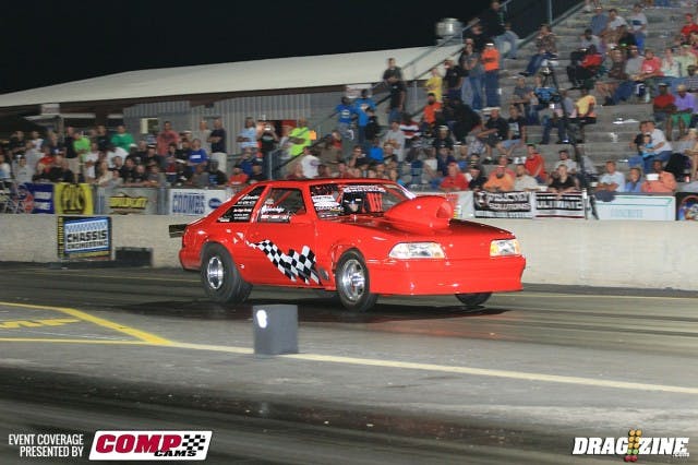 Nitrous X number one qualifier Darren Hilterbran faced off with Tim Knieriem scoring a come from behind win after a .072 reaction to Knieriem's .014. At the stripe it was a 4.711 at 149 to Knieriem's best effort in eliminations 4.795 at 145.