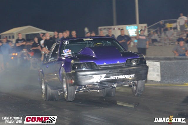 Robert Rodgers runs this hard launching 93 coupe out of Apopka, Florida with Eric Kenward tuning the TRZ/AAperformance built machine. He is qualified ninth in Ultimate Converter Concepts/Induction Solutions Ultimate Street.