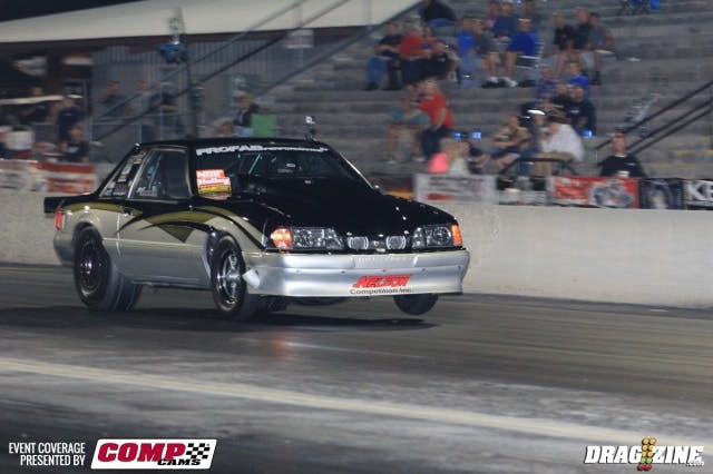 Scott Husted put up a personal best ET in ODR running a 4.414 at  177, nudging Brian Anderson to seventh by a higher speed.