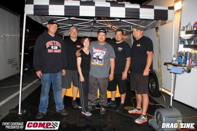 Kit Luong hails from Broken Arrow, Oklahoma running his 1989 Mustang. He sits fifth with a 4,62 at 154 MPH. 