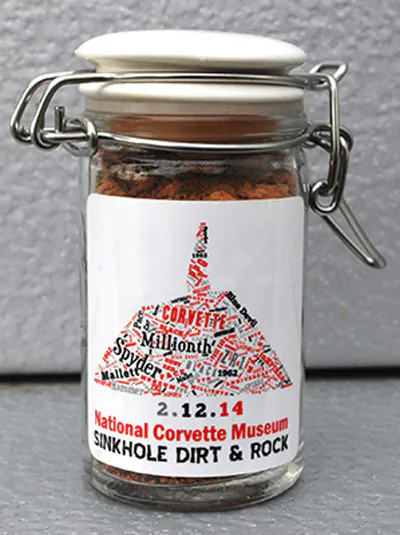 How about this fine jar of genuine sinkhole dirt and rock? Only $10.00!