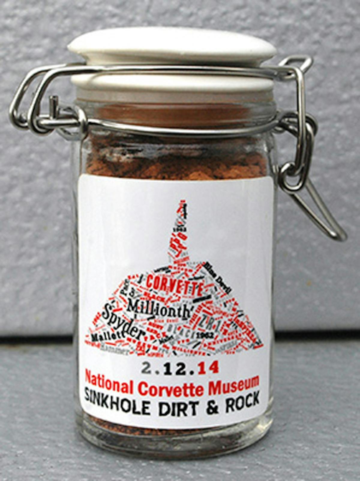 How about this fine jar of genuine sinkhole dirt and rock? Only $10.00!