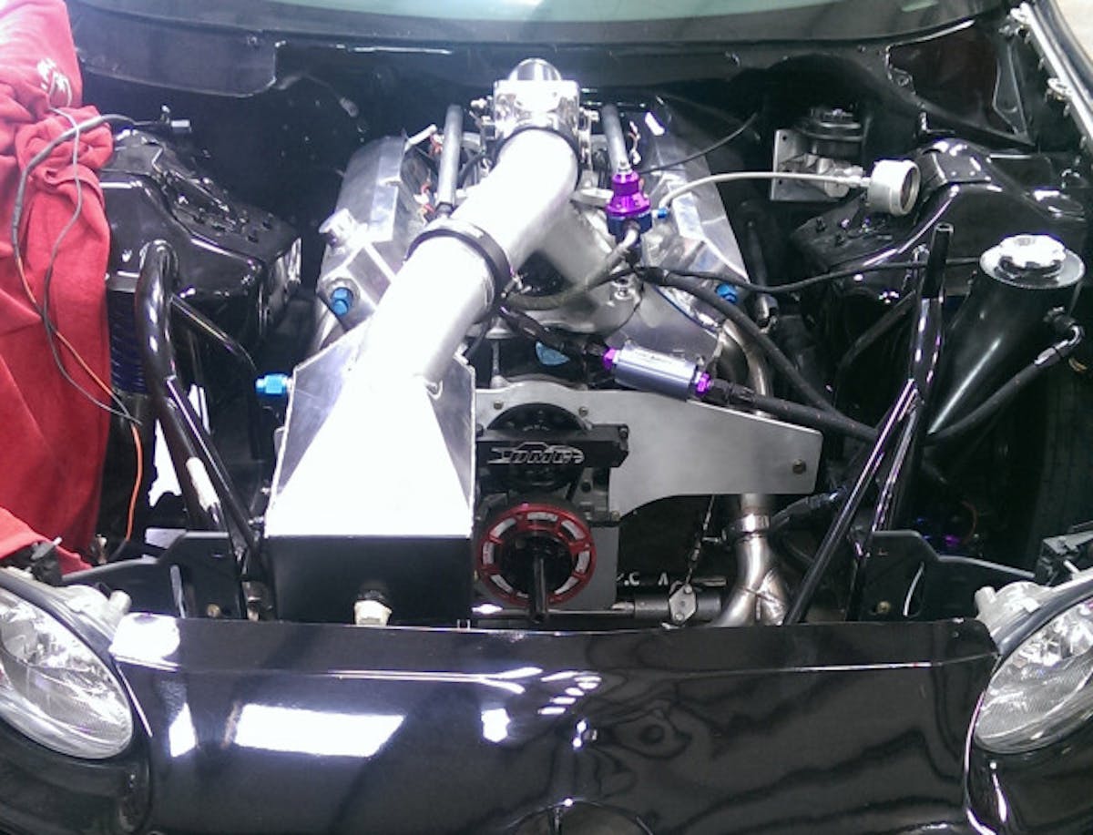 A sneak peek under the hood before all of the custom turbo system goes into creation from the creative minds at Southern Speed Racing.