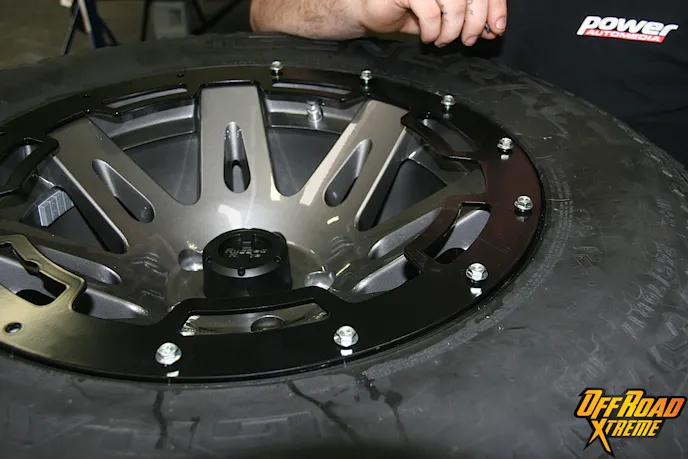 For added defense, the XHD wheel comes with bolt-on rim guards to deflect rocks and other debris.