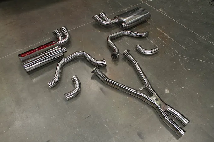 The MAM Quad Cruiser Exhaust, seen here, registers as a 2-2-1 for idle, acceleration, and cruise sound levels.