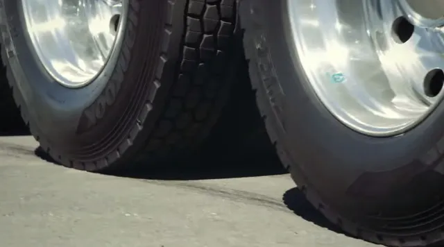 If the Tug produces more thrust, then the truck slides backwards.