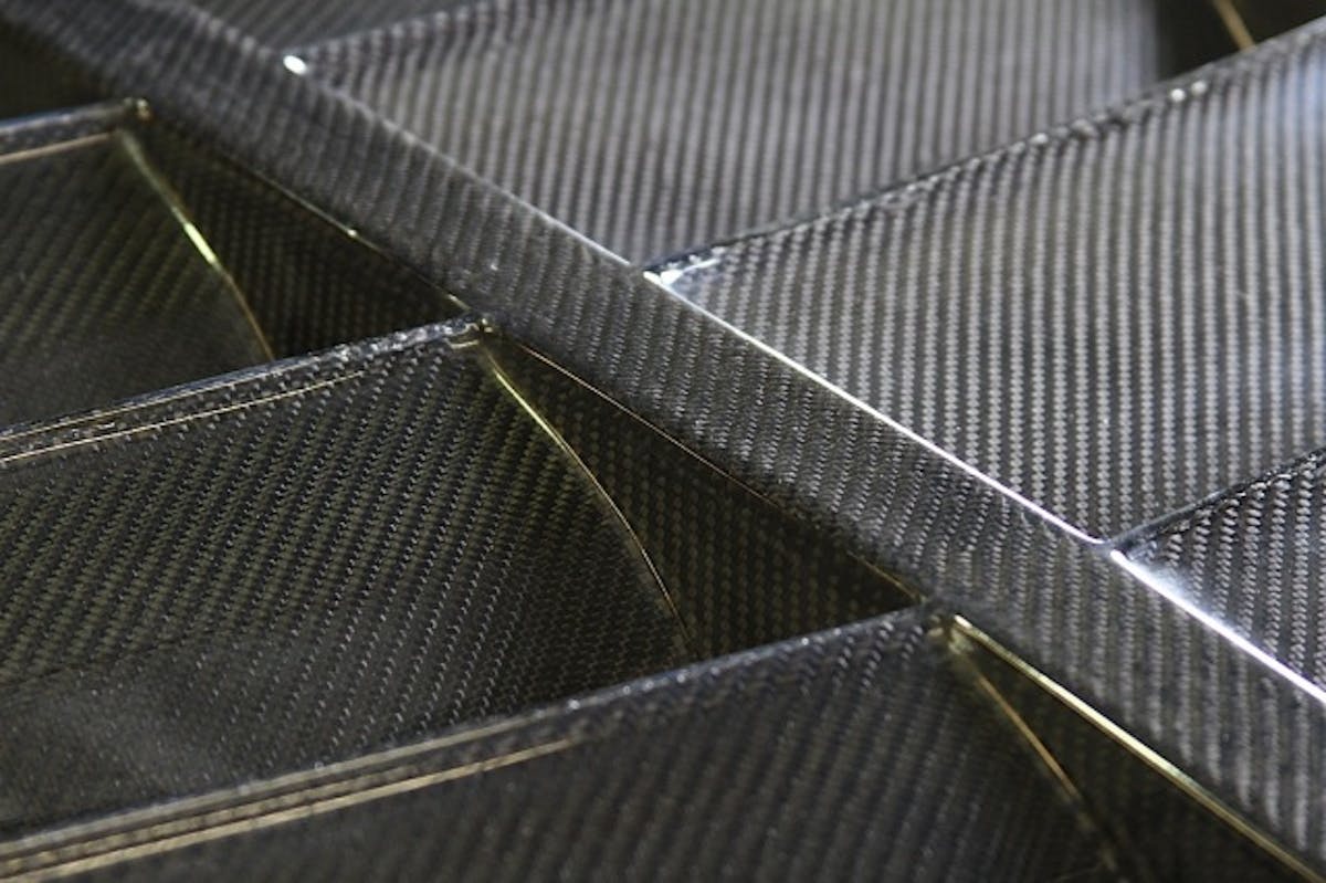 A close-up shot of the Street Series's louvers, which channel air over the engine bay.