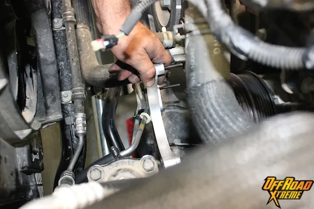 The alternator's new home is situated on the driver's lower side of the engine.