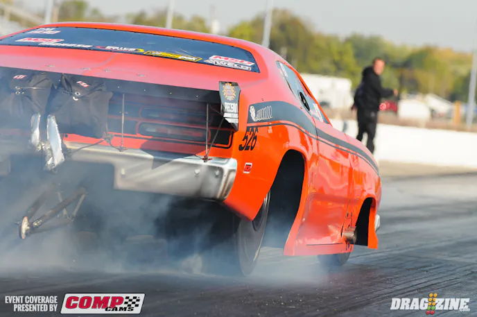 Brian Hicks advanced on to the semifinals in Pro Mod, getting a freebie when Clint Hairston broke in the pre-stage beam.