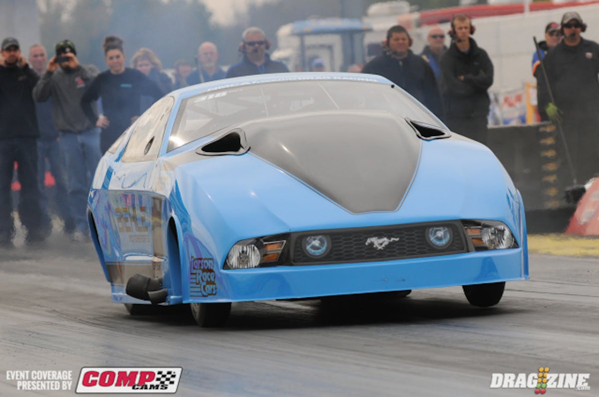 Michael Biehle came to play this weekend in Pro Mod, as he led the field early with his 5.893-second, 250.69 mph blast. Biehle ended the session second, as just one of three cars in the fives.